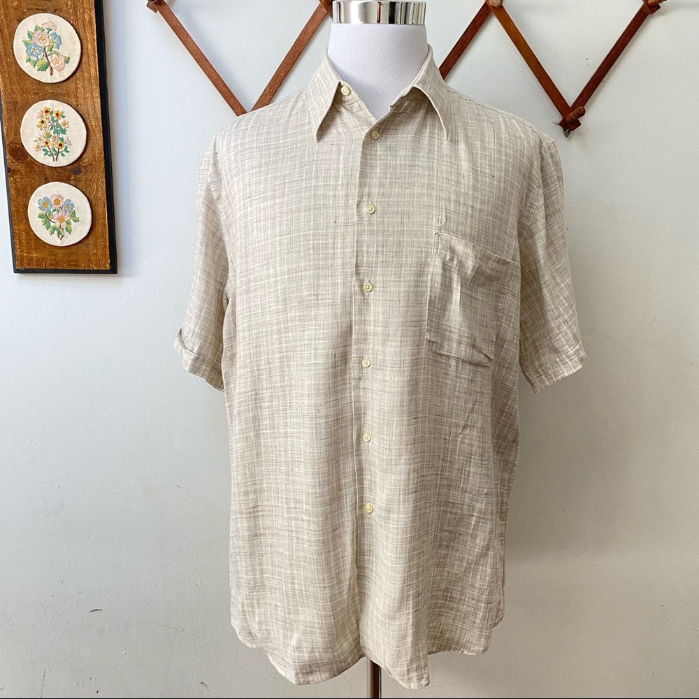Nazareno Gabrielli Linen Button Down Shirt Made In Italy